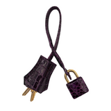 Hermès 30cm Birkin Amethyst Shiny Porosus Crocodile Gold Hardware