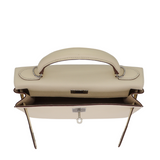 Hermès 28cm Kelly Sellier Nata Epsom Leather Palladium Hardware