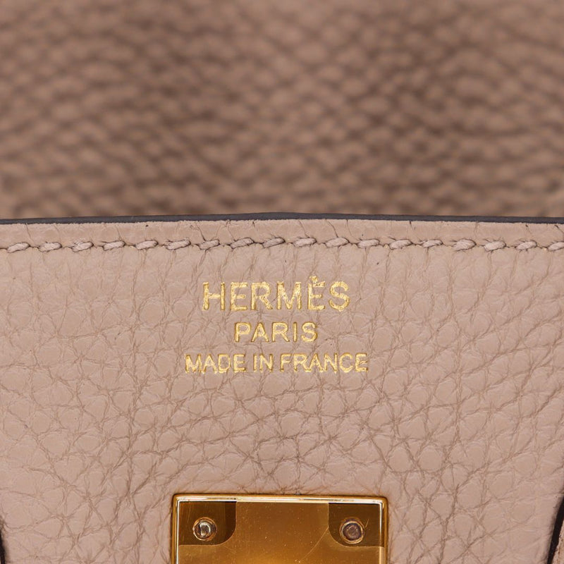 Hermès 25cm Birkin Gris Tourterelle Togo Leather Gold Hardware