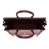 Hermès 30cm Birkin Bordeaux Shiny Niloticus Crocodile Palladium Hardware