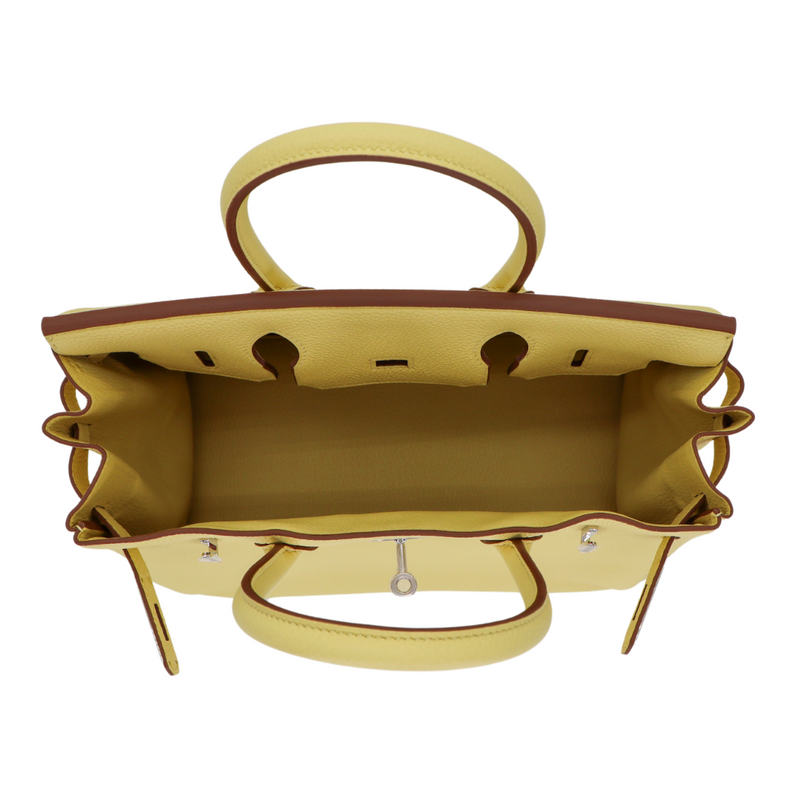 Hermès 30cm Birkin Jaune Poussin Togo Leather Palladium Hardware