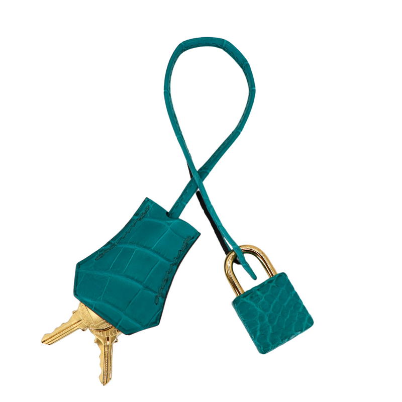 Hermès 30cm Birkin Bleu Paon Matte Alligator Gold Hardware