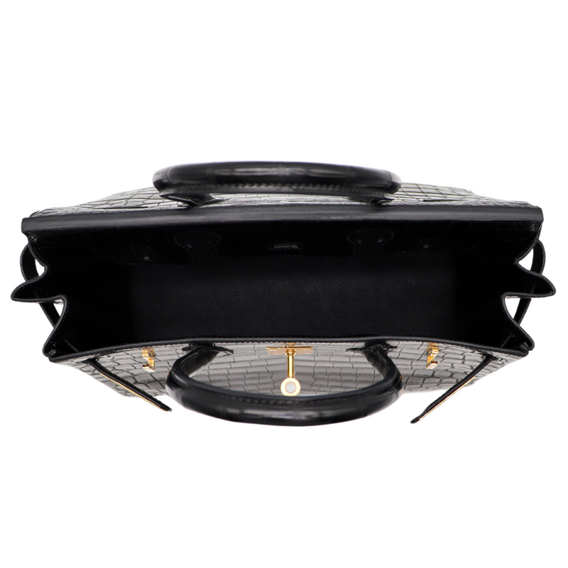Hermès 30cm Birkin Black Matte Niloticus Crocodile Gold Hardware