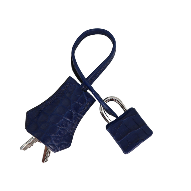 Hermès 25cm Birkin Bleu Saphir Matte Alligator Palladium Hardware