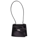 Hermès Kelly en Desordre Black Box Calf Leather Palladium Hardware