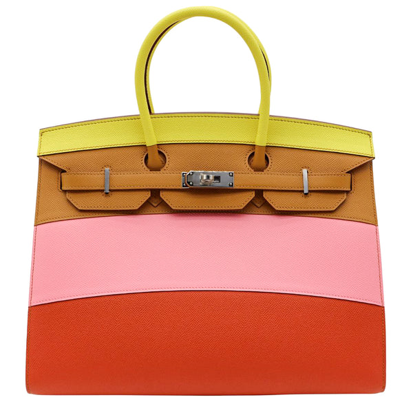 Hermès 35cm Birkin Rainbow Sunrise Epsom Leather Palladium Hardware