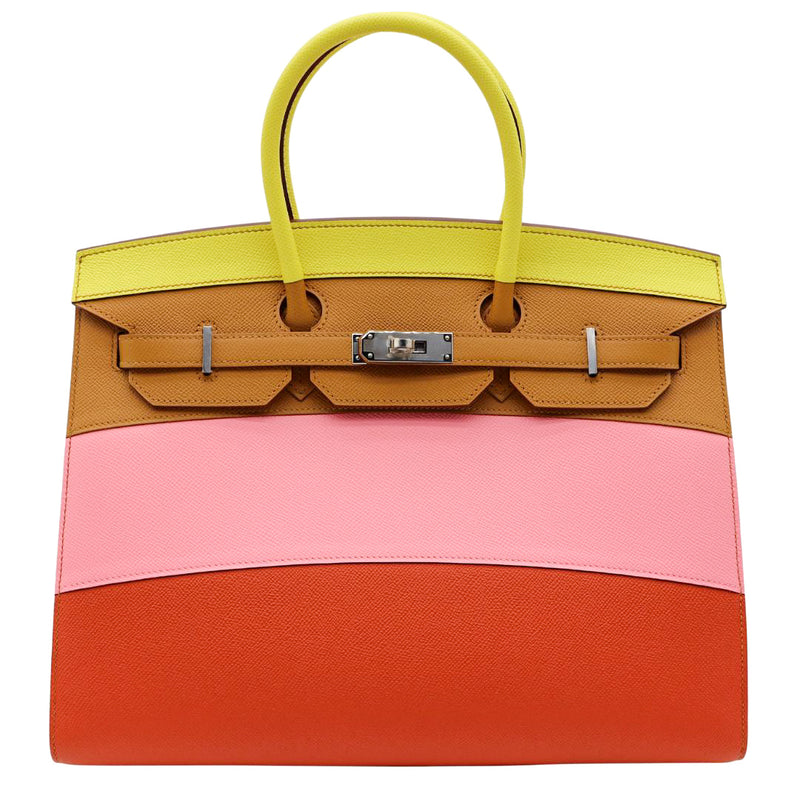 Hermès 35cm Birkin Rainbow Sunrise Epsom Leather Palladium Hardware