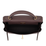 Hermès 28cm Kelly Retourne Chocolate Togo Leather Gold Hardware