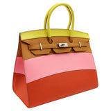 Hermès 35cm Birkin Rainbow Sunrise Epsom Leather Palladium Hardware