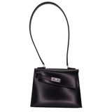 Hermès Kelly en Desordre Black Box Calf Leather Palladium Hardware