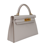 Hermès Kelly II Sellier Mini Gris Pale Epsom Leather Gold Hardware