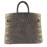 Hermès 25cm Birkin Ombre Lizard Gold Hardware