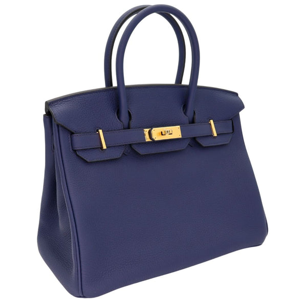 Hermès 30cm Birkin Bleu Navy Togo Leather Gold Hardware
