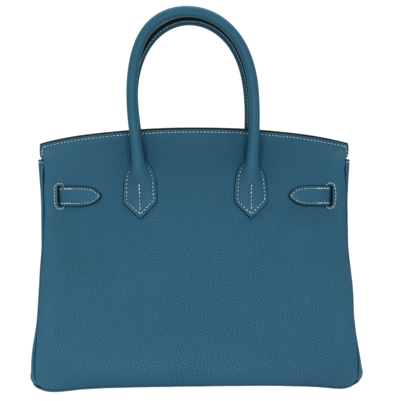 Hermès 30cm Birkin Bleu Jean Togo Leather Palladium Hardware