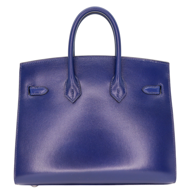 Hermès 25cm Birkin Sellier Bleu Saphir Box Calf Leather Palladium Hardware