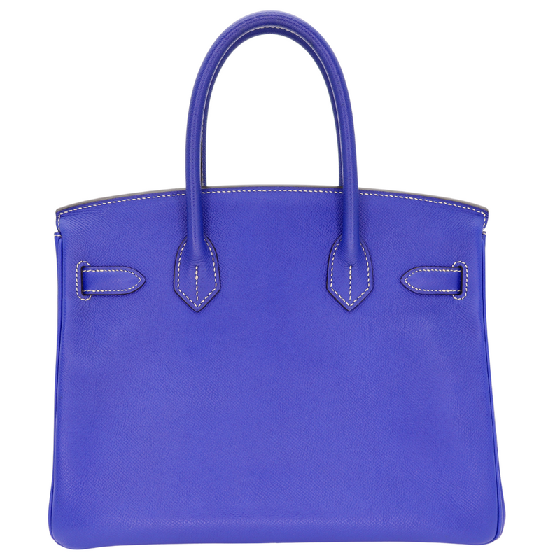 Hermès 30cm Birkin Candy Bleu Electrique Epsom Leather Palladium Hardware