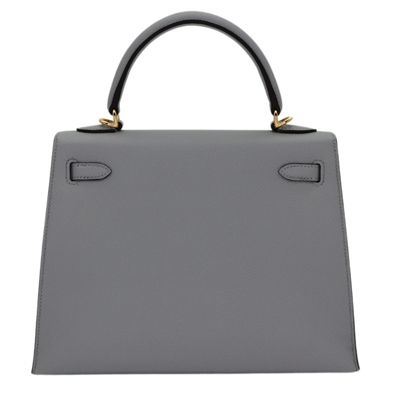 Hermès 25cm Kelly Sellier Bleu Glacier Epsom Leather Gold Hardware