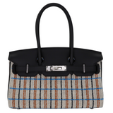 Hermès 29cm Birkin Shoulder Embroidered Canvas/Swift Ecru Leather Palladium Hardware