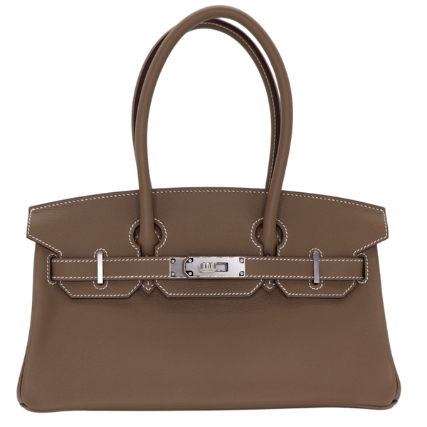 Hermès 29cm Shoulder Light Birkin Etoupe Palladium Hardware