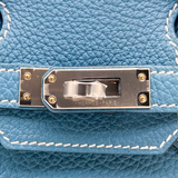 Hermès 25cm Birkin Bleu Jean Togo Leather Palladium Hardware