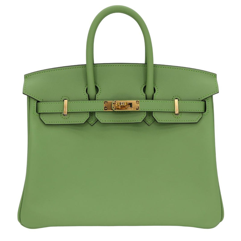 Hermès 25cm Birkin Vert Criquet Swift Leather Gold Hardware