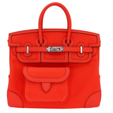 Hermès 25cm Birkin Cargo Orange Field Toile/Swift Leather Palladium Hardware