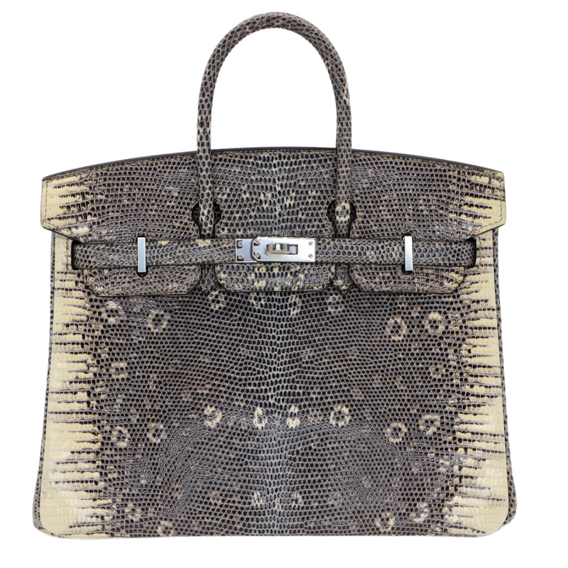 Hermès 25cm Birkin Ombre Lizard Palladium Hardware