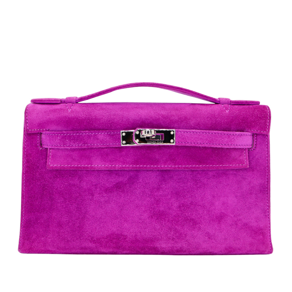 Hermès Kelly Pochette Ultraviolet Doblis Palladium Hardware