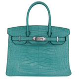 Hermès 30cm Birkin Bleu Saint Cyr Matte Alligator Palladium Hardware