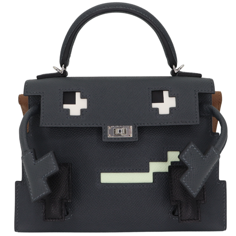 Hermès Kelly Doll Picto Gris Misty Epsom Leather Palladium Hardware