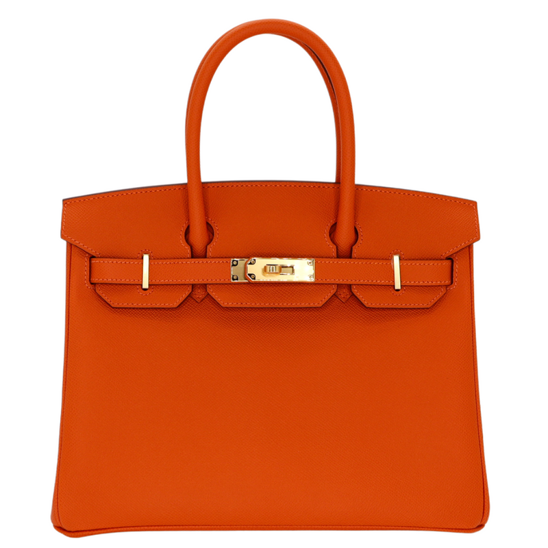 Hermès 30cm Birkin Orange Epsom Leather Gold Hardware