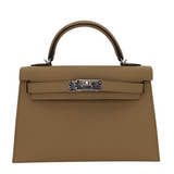 Hermès Kelly II Sellier Mini Poussiere Epsom Leather Palladium Hardware