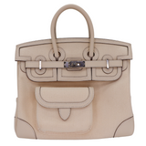 Hermès 25cm Birkin Cargo Nata Canvas/Swift Leather Palladium Hardware