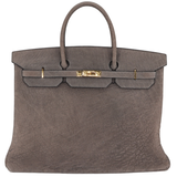 Hermès 40cm Birkin Elephant Hide Gold Hardware