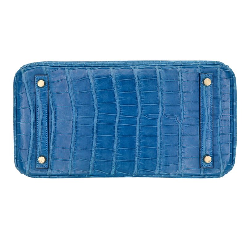 Hermès 30cm Birkin Mykonos Matte Alligator Gold Hardware