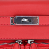 Hermès 32cm Kelly Lakis Retourne Vermillon Palladium Hardware