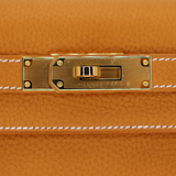 Hermès 28cm Kelly Sellier Natural Sable Gold Hardware