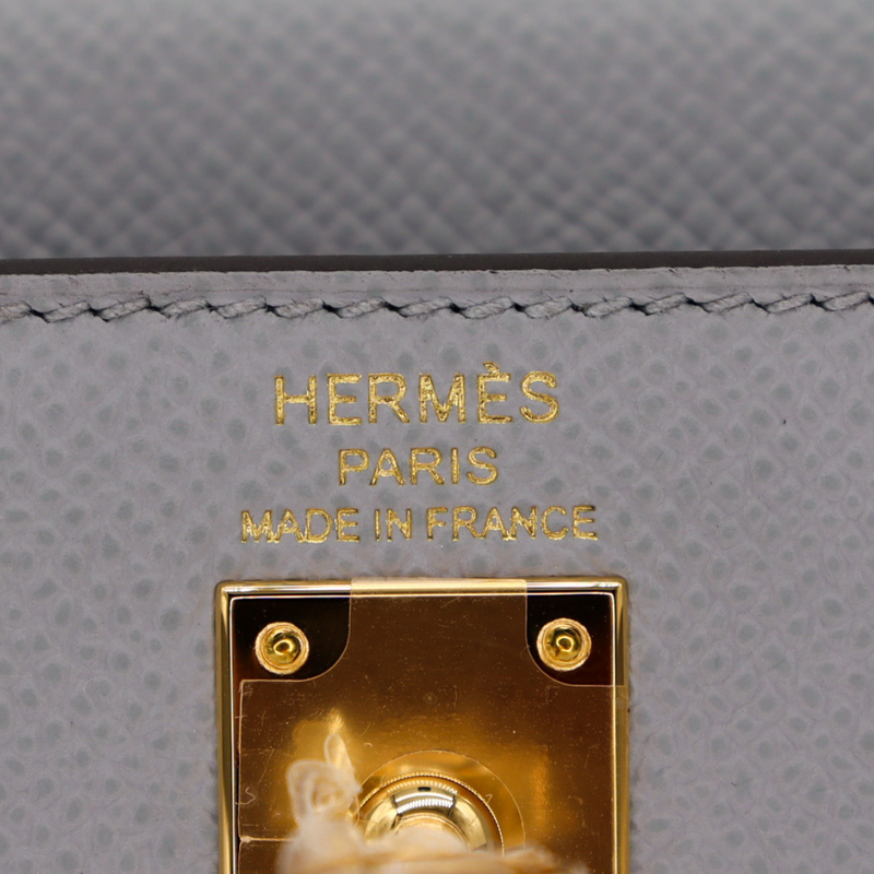 Hermès 25cm Kelly Sellier Bleu Glacier Epsom Leather Gold Hardware