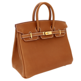 Hermès 25cm Birkin Fauve Barenia Leather Gold Hardware