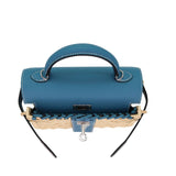 Hermès Kelly II Sellier Mini Picnic Bleu Jean Swift Leather Palladium Hardware