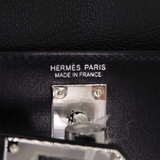 Hermès Kelly en Desordre Black Box Calf Leather Palladium Hardware