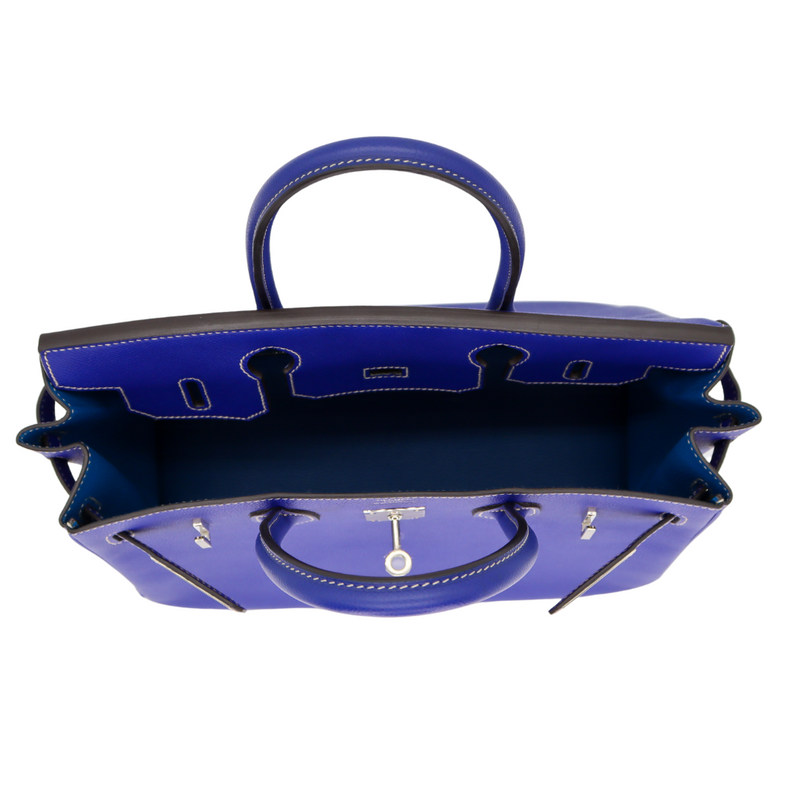 Hermès 30cm Birkin Candy Bleu Electrique Epsom Leather Palladium Hardware