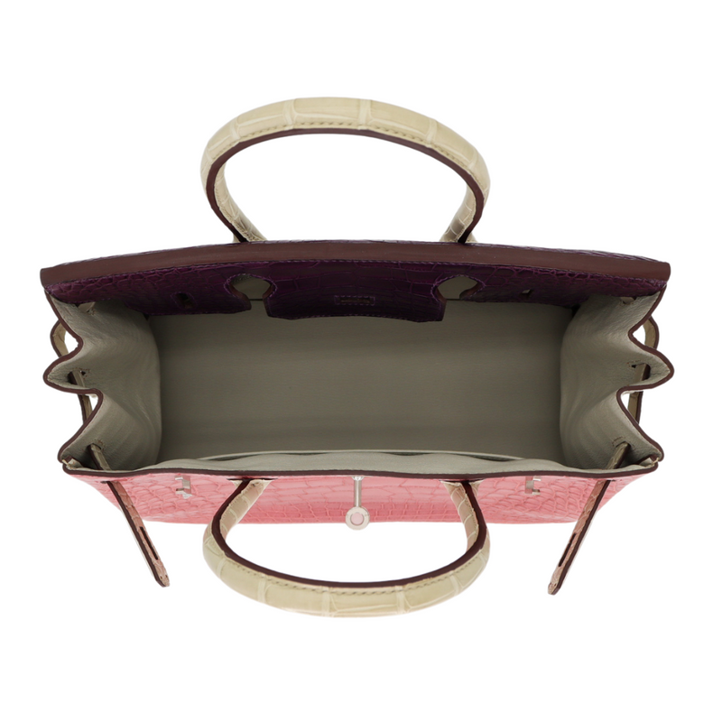 Hermès 30cm Birkin HSS Rose Indien/Amethyst/Beton Matte Alligator Brushed Palladium Hardware