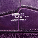 Hermès Kelly Cut Amethyst Matte Alligator Palladium Hardware