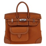 Hermès 25cm Birkin Cargo Gold Toile/Swift Leather Palladium Hardware