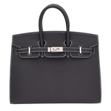 Hermès 25cm Birkin Sellier HSS Black Epsom leather Brushed Palladium Hardware