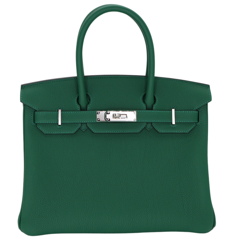 Hermès 30cm Birkin Vert Moyen Togo Leather Palladium Hardware