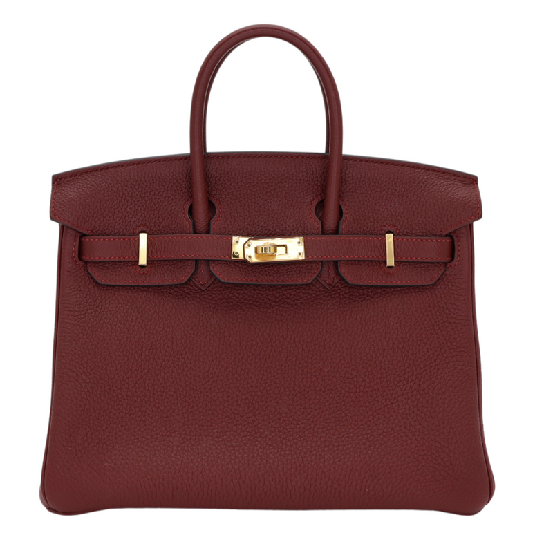 Hermès 25cm Birkin Rouge H Togo Leather Gold Hardware