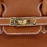 Hermès 25cm Birkin Fauve Barenia Leather Gold Hardware