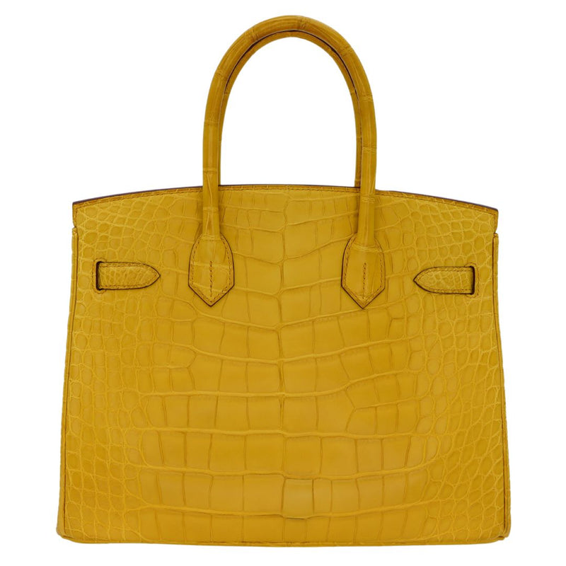 Hermès 30cm Birkin Ambre Matte Alligator Gold Hardware